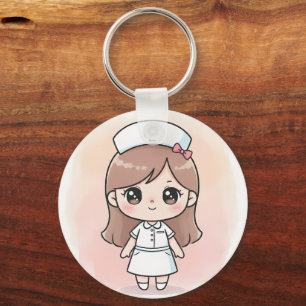 Porte-clés infirmière mignonne