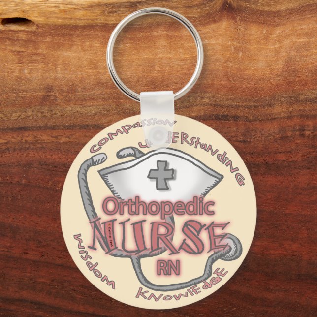 Porte-clés Infirmière orthopédique porte - clé ronde (Recto)