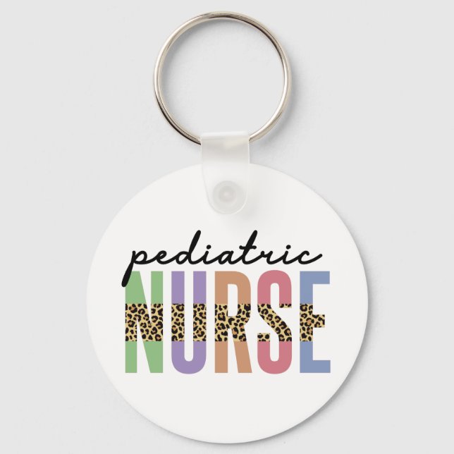 Porte-clés Infirmière pédiatrique | Peds RN Infirmière Cadeau (Recto)