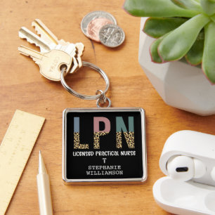 Porte-clés Infirmière pratique autorisée LPN personnalisée