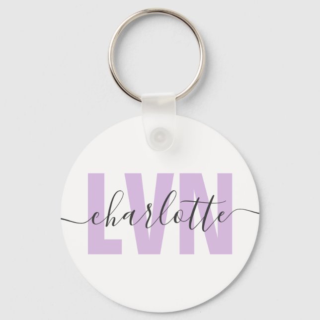 Porte-clés Infirmière professionnelle Chic LVN personnalisée (Recto)