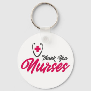 Porte-clés Infirmières Mercis   Rose