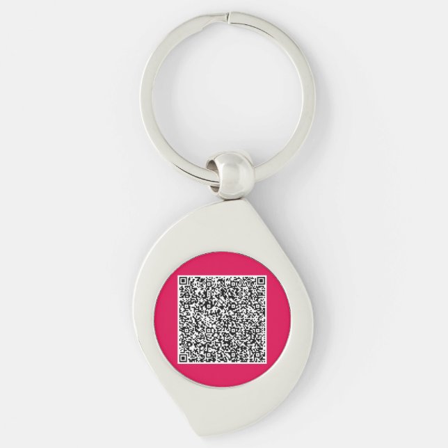 Porte-clés Info d'analyse de code QR personnalisé Votre Porte (Devant)