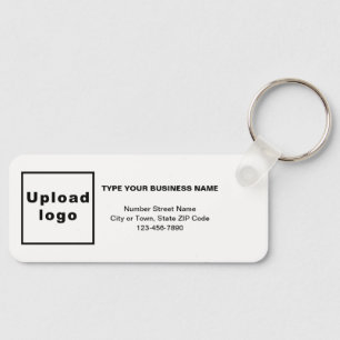 Porte-clés Informations minimales sur l'entreprise Rectangle 