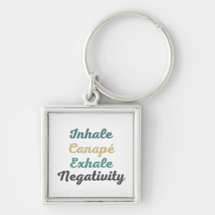 Porte-clés Inhale Canapé Exhale Negativity Keychains