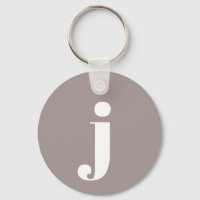 Initiale monogramme minimaliste en Taupe Brown