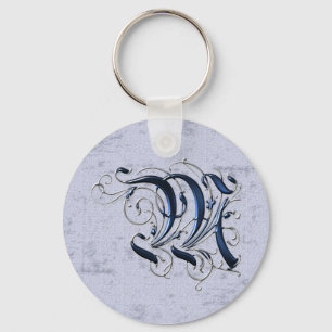 Porte-clés Initiale vintage M