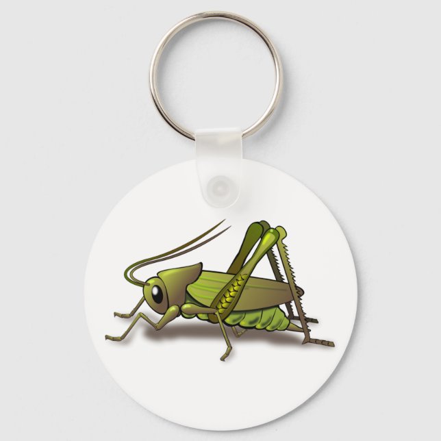 Porte-clés Insecte verte au cricket (Recto)