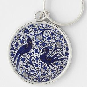 Porte-clés Inséparables vintages de Bleu-Or d'Italien-Style