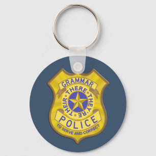 Porte-clés Insigne de la police de grammaire