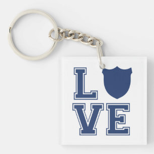 Porte-clés Insigne de policier - L O V E