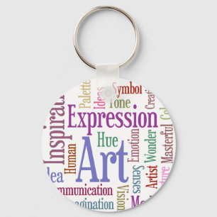 Porte-clés Inspiration de l'artiste créatif Word Art