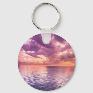 Porte-clés Inspiration du coucher de soleil sur l'océan