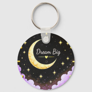 Porte-clés Inspiration Lune et Étoiles Rêve Grand