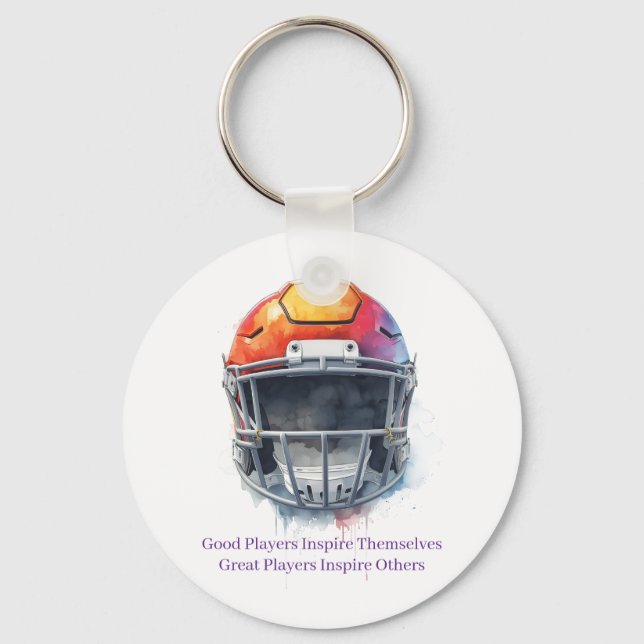 Porte-clés Inspirational Motivational Football Helmet  (Recto)