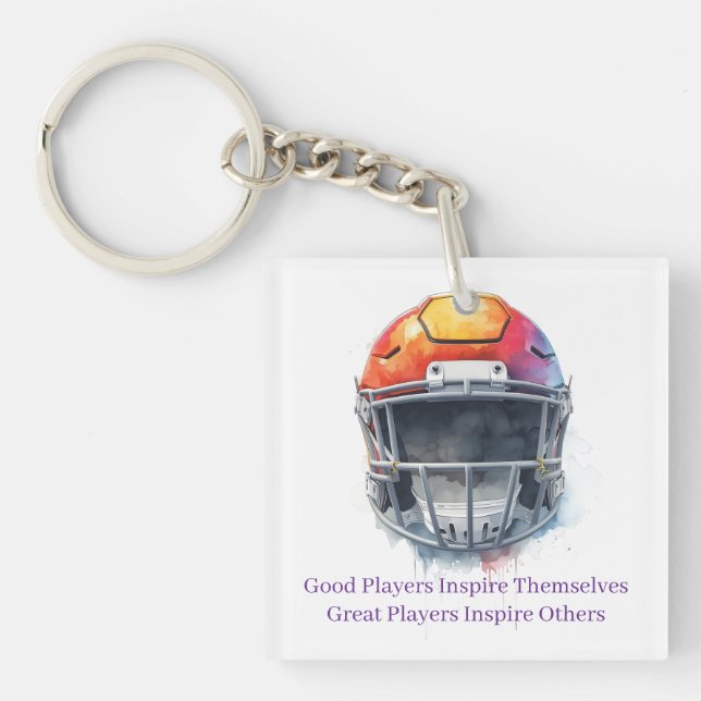 Porte-clés Inspirational Motivational Football Helmet  (Devant)
