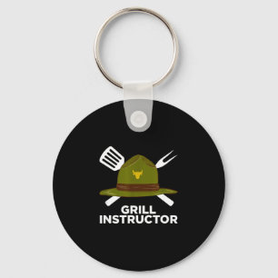 Porte-clés Instructeur de grill drôle de maître de barbecue g