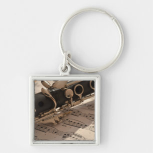 Porte-clés Instrument de musique de clarinette avec la