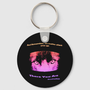 Porte-clés Intense Eyes Inspirational Quote