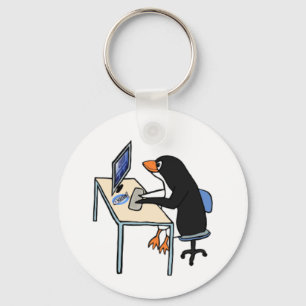 Porte-clés interface gestionnaire de tux de pingouin