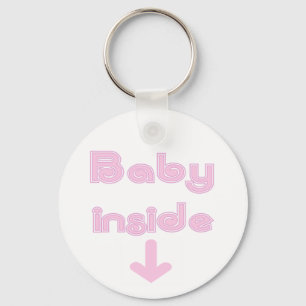 Porte-clés Intérieur rose de bébé - customisé