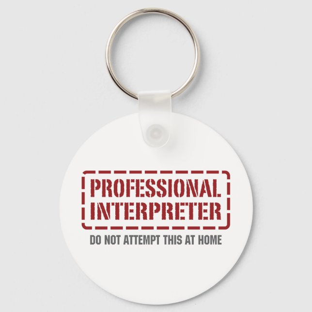 Porte-clés Interprète professionnel (Recto)
