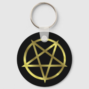 Porte-clés Inverted Gold Pentagram