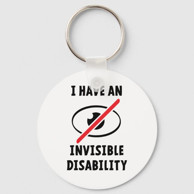 Porte-clés Invisible, disability. Maladie invisible. (Recto)
