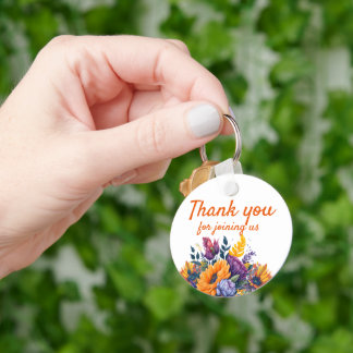 Porte-clés Invitation à la fête de fiançailles Tournesol en p