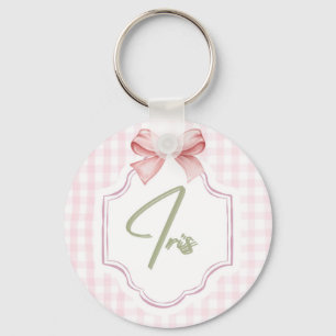 Porte-clés Iris Baby Girl Nursery Art Pink Bow personnalisé