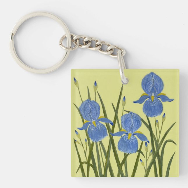 Porte-clés Iris Bleus (Devant)