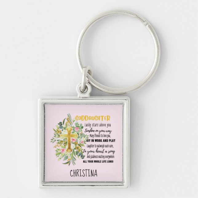 Porte-clés Irish Blessing For GODDAUGHTER - Cadeau Personnali (Devant)