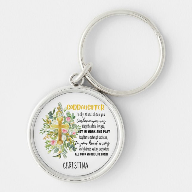 Porte-clés Irish Blessing For GODDAUGHTER - Cadeau Personnali (Devant)