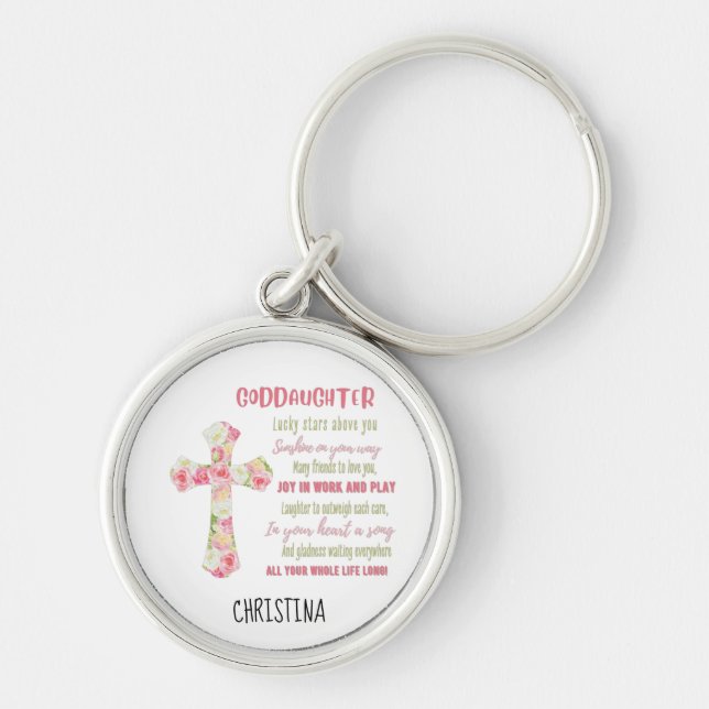 Porte-clés Irish Blessing For GODDAUGHTER - Cadeau Personnali (Devant)