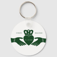 Irlandais Claddagh Ring Simple Graphic Green Maria