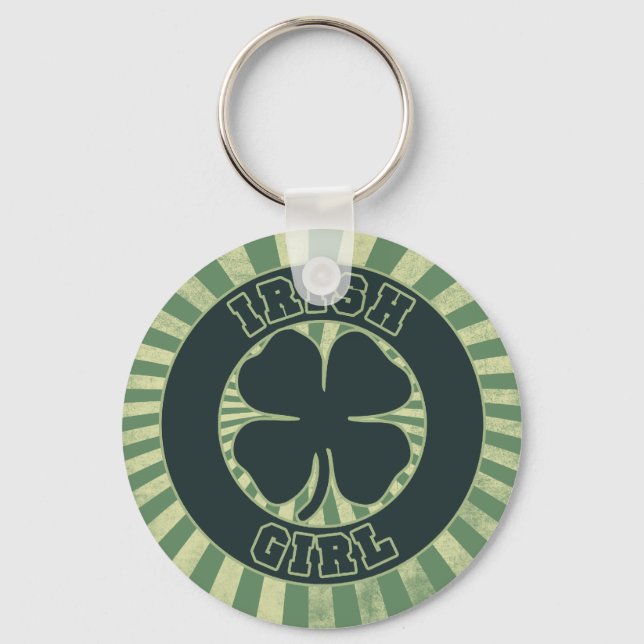 Porte-clés Irlandaise shamrock fille (Recto)