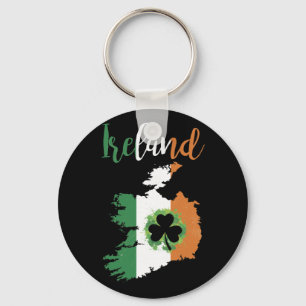 Porte-clés Irlande vintage Drapeau irlandais Green St Patrick