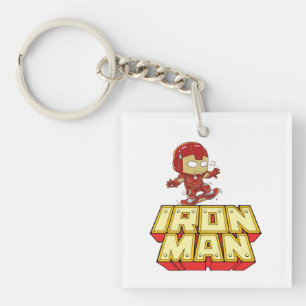 Porte-clés Iron Man Chibi Skateboard Ridicule 