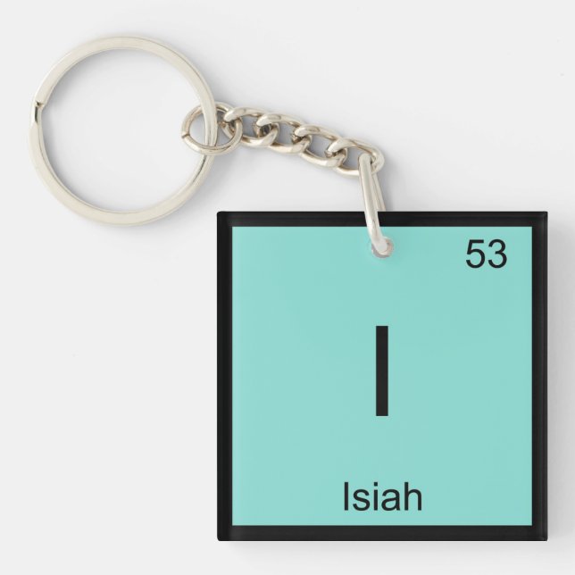 Porte-clés Isiah Nom Chimie Élément Tableau Périodique (Devant)