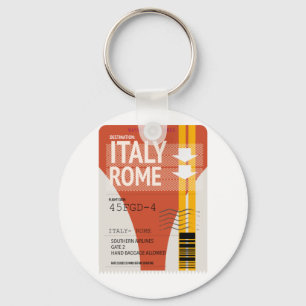 Porte-clés Italie billet de vacances à Rome