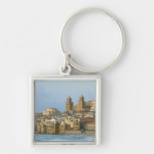 Porte-clés Italie, Sicile, Cefalu, Vue avec Duomo depuis 2