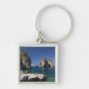 Porte-clés Italie, Sicile, Scopello, Roches près de Tonnara