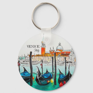 Porte-clés Italie Voyage - VENICE aquarelle souvenir