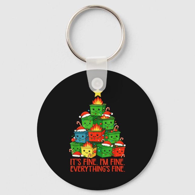 Porte-clés It's Fine I'm Fine Everything Is Fine Christmas Du (Recto)