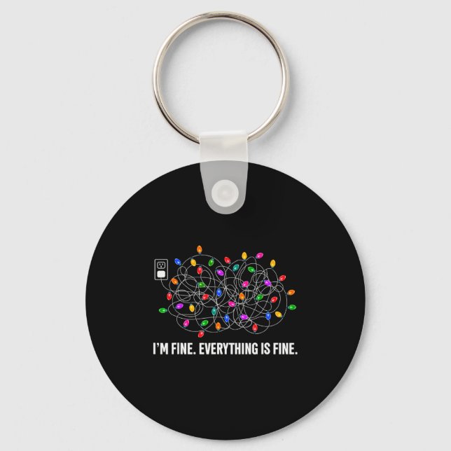 Porte-clés It's Fine I'm Fine Everything Is Fine Funny Christ (Recto)
