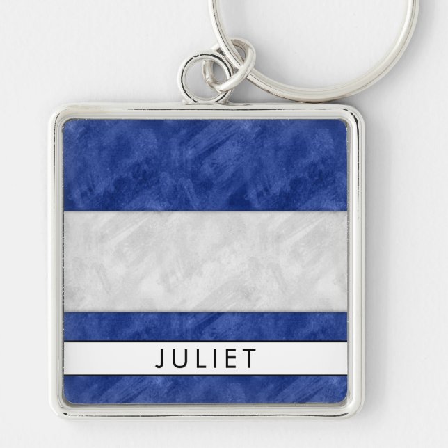 Porte-clés J Juliet Nautical Signal Flag + Your Name (Devant)