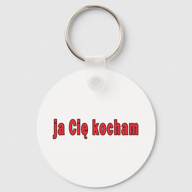 Porte-clés ja Cie kocham - Je t'aime (Recto)