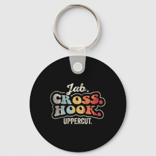 Porte-clés Jab Cross Hook Uppercut Boxe Rétro Vintage
