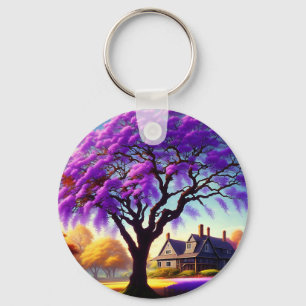 Porte-clés Jacaranda Tree Farm House, Keyring