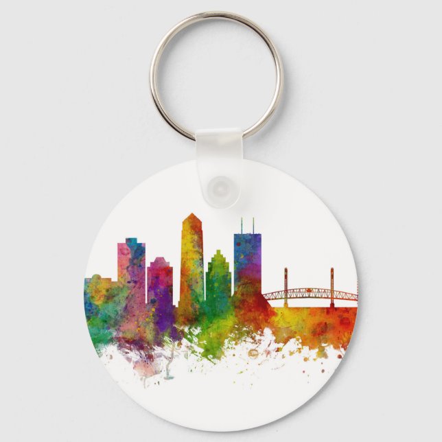 Porte-clés Jacksonville Florida Skyline (Recto)